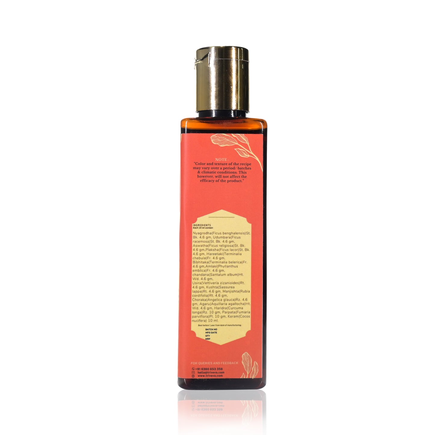 Triveva's Authentic Ayurvedic Nalpamaradi Keram (A Complete Mother & Baby Oil)