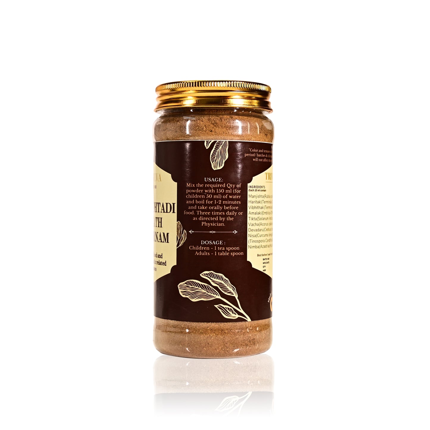 Triveva's Authentic Ayurvedic Manjishtadi Kwath Choornam